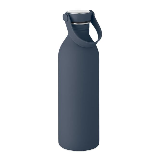 Sport-Werbemittel Trinkflasche Edelstahl – marineblau – mit Logo bedruckbar 500 ml nachhaltiger Edelstahl für Sportevents & Turniere