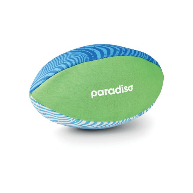 Werbeartikel Rugby-Wasserball aus Neopren – bunt – mit Logo bedruckt inkl. Ballnadel für Sommerfeste & Firmen-Events