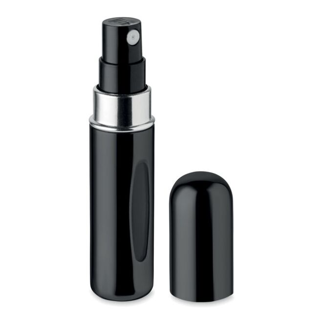 Firmengeschenk Parfümzerstäuber 5ml – schwarz – mit Logo bedruckt für Messen & Promotion