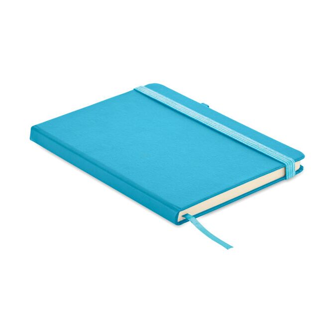 Firmengeschenk Notizbuch MO6835 – türkis – mit individuellem Werbedruck, 192 Seiten recyceltes Papier, nachhaltiges Journal für CSR