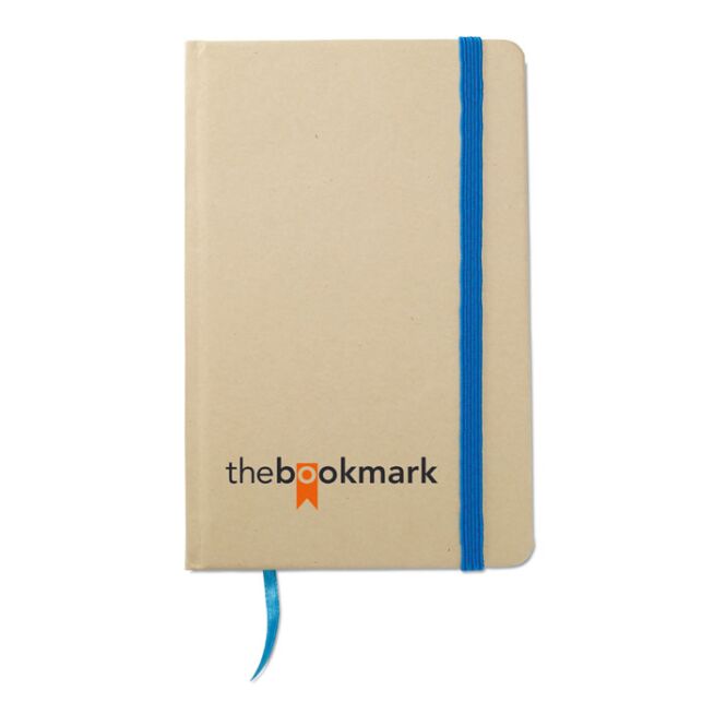 Firmengeschenk Notizbuch Evernote – blau – mit Werbedruck 96-seitig aus recyceltem Material DIN A6, nachhaltiges Journal