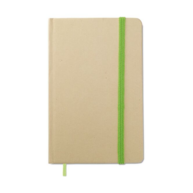 Firmengeschenk Notizbuch Evernote – limette – mit individuellem Werbedruck aus 100% Recycling-Material 96 Seiten nachhaltiges Journal