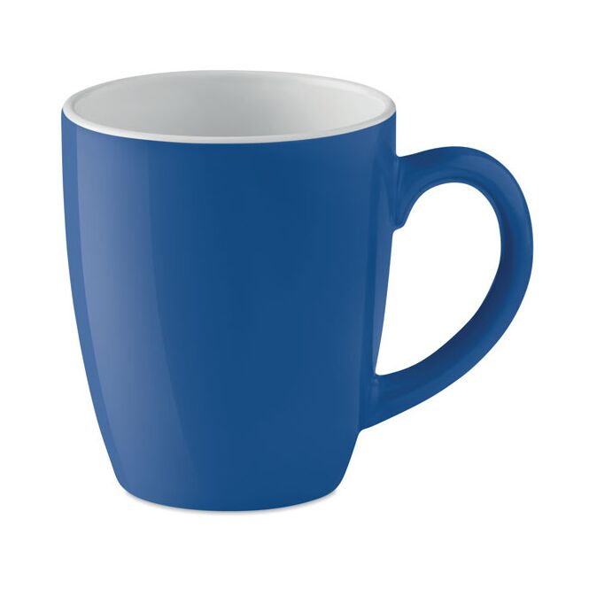 Werbeartikel Kaffeebecher Farbiger – königsblau – mit Logodruck 300 ml für die Büroküche