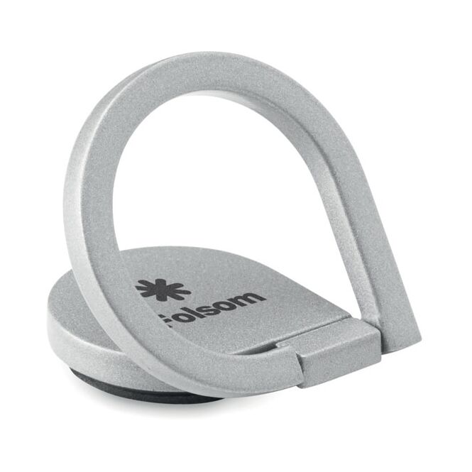 Streuartikel Handyhalter Zinklegierung – silber – mit Gravur als funktionaler Begleiter für den Büroalltag