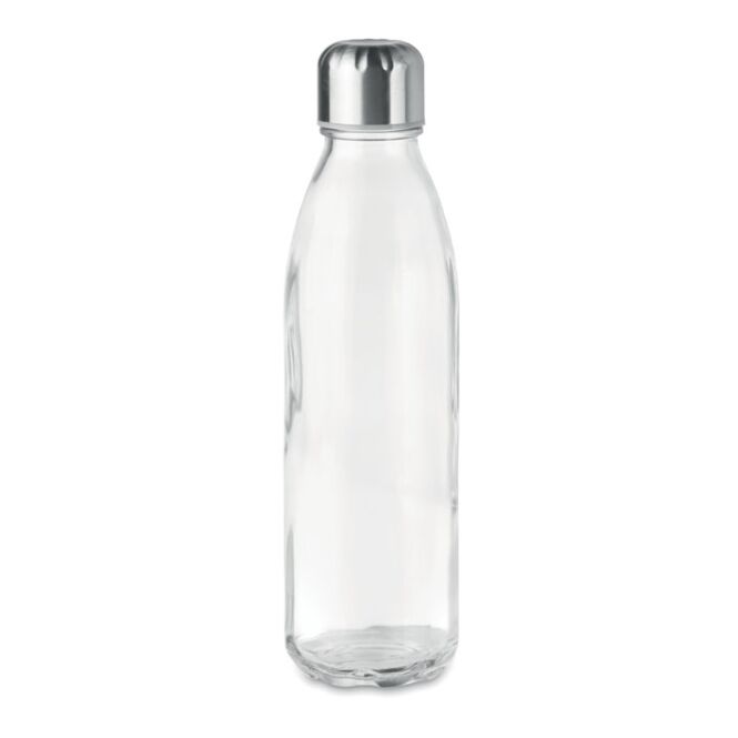 Kundengeschenk Glasflasche Glas 650ml – weiss – mit Logodruck für Besprechungsräume