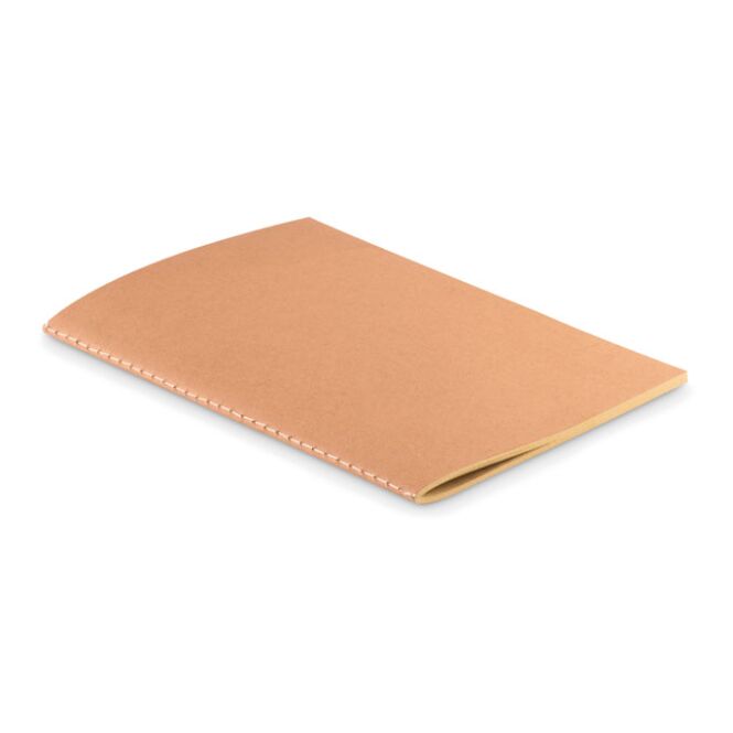 Mitarbeitergeschenk Notizbuch DIN A5 Pappcover – beige – mit individuellem Werbedruck 40 Blatt 70g Papier nachhaltiges Journal