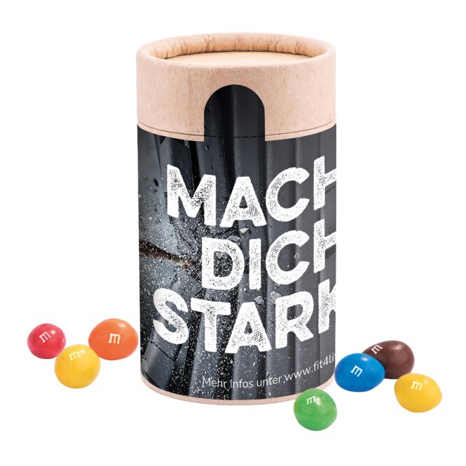 Mitarbeitergeschenk Papierdose Eco Midi – rundum – individuell bedruckbar mit Logo, kompostierbar, idealer Streuartikel