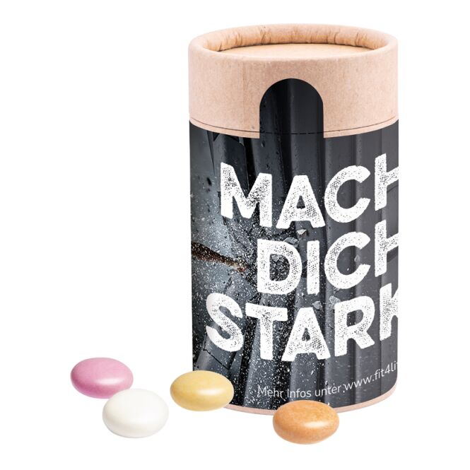 Firmengeschenk Papierdose Eco Midi – rundum individuell bedruckbar – kompostierbare Dose mit Originalitätsverschluss für Events