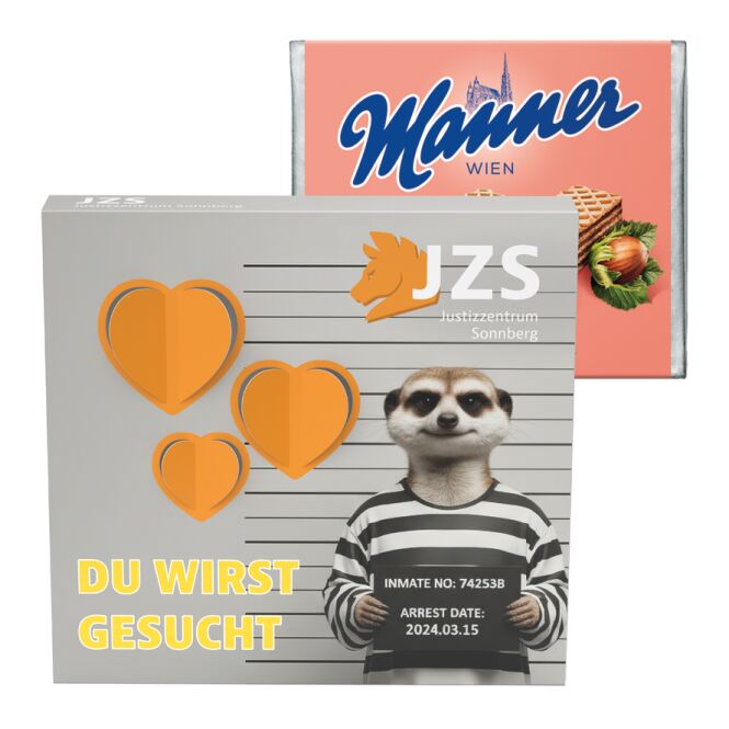 Firmengeschenk Präsentbox Premium – mit individueller banderole – mit Logo bedruckt als hochwertiges Werbemittel für Geschäftspartner