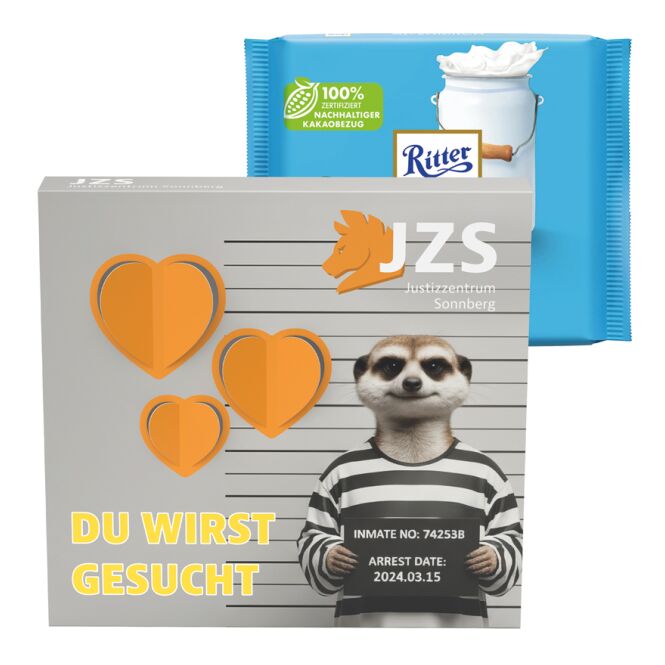 Werbeartikel Präsentbox Premium – mit individueller banderole – mit Logo bedruckt für Messen und Events als Werbemittel für Firmenkunden