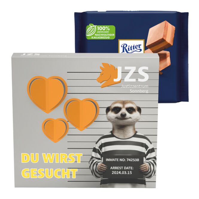 Firmengeschenk Präsentbox Premium – mit individueller banderole – mit Logo bedruckt 1 Stk. als hochwertiges Werbemittel für Geschäftspartner