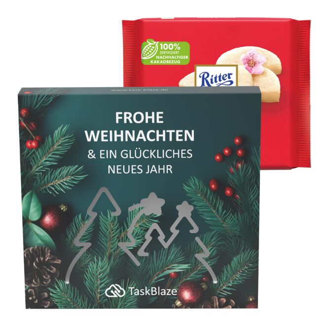 Werbeartikel Präsentbox Premium – mit individueller banderole – inkl. Werbeaufdruck für Messen und Events als Firmengeschenk für Kunden