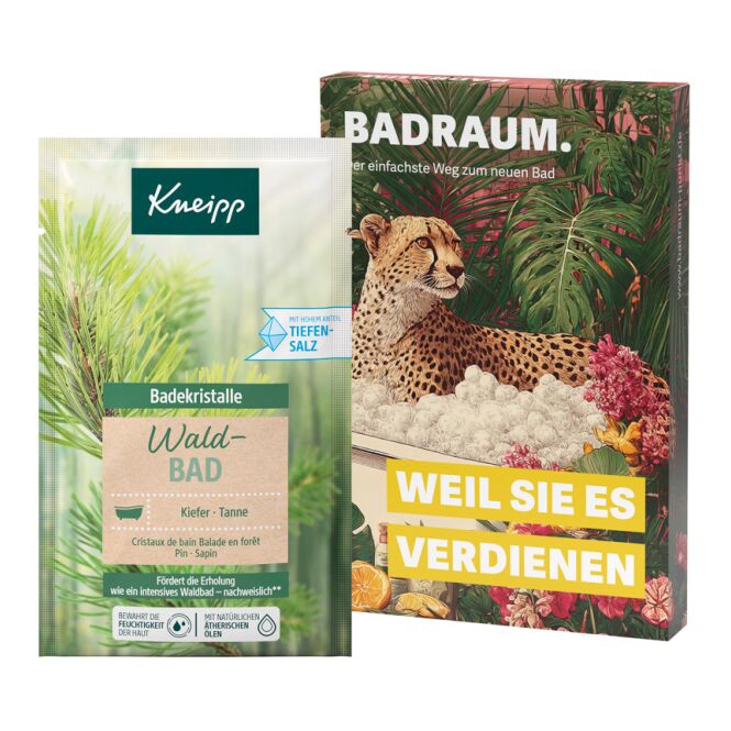 Werbeartikel Promotion Case mit Kneipp Badekristallen – verschiedene sorten – mit individuellem werbeaufdruck für messen und events
