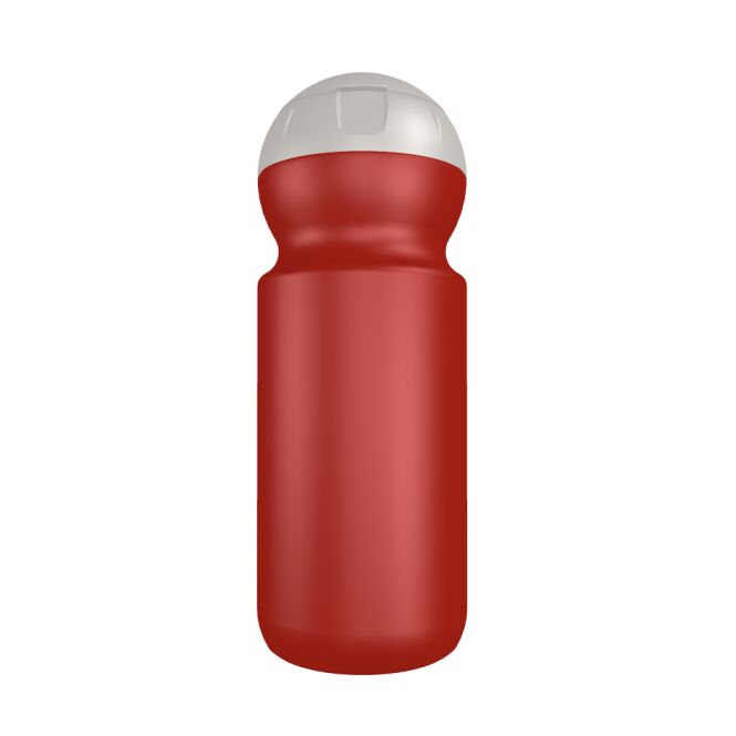 Sport-Werbemittel Bulb Flasche B1 – rot – mit Logo bedruckt 500 ml Kunststoff für Sportevents & Turniere