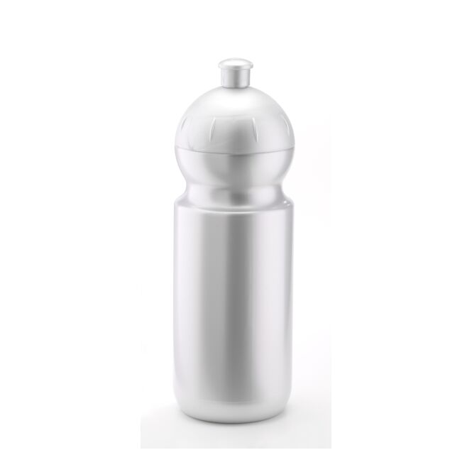 Werbeartikel Trinkflasche Bulb B1 – silber – mit Logo bedruckt 500 ml Kunststoff für Sportevents & Turniere