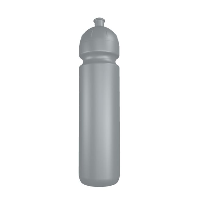 Sport-Werbemittel Trinkflasche Bulb B1 – hellgrau – mit Logo bedruckt 1000 ml Kunststoff BPA-frei für Sportevents & Turniere