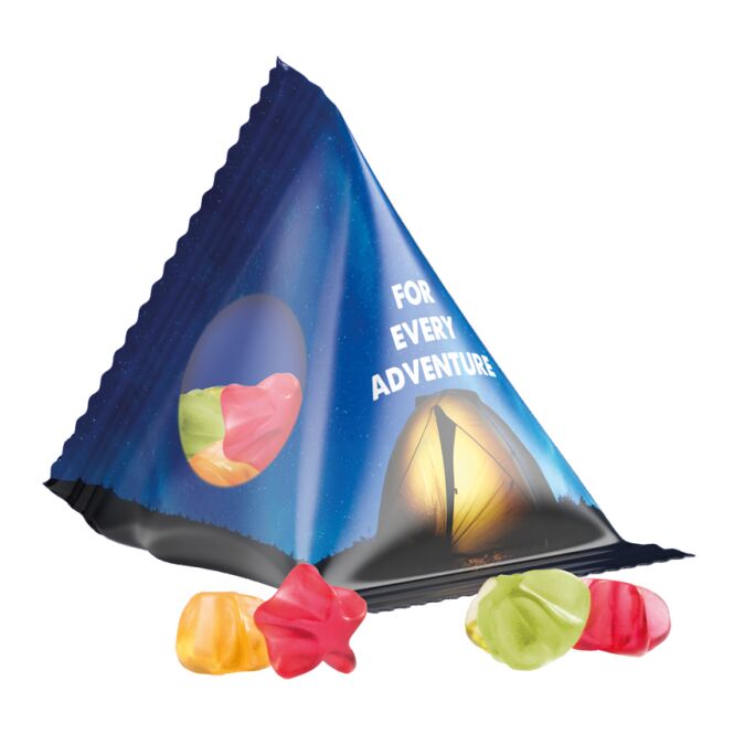 Streuartikel Trolli Fruchtgummi Standardformen – transparent – mit Logo bedruckt 15 g als Werbemittel auf Messen für potenzielle Kunden