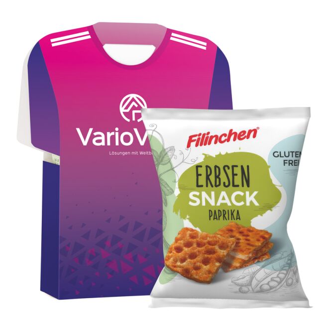 Streuartikel Trikot Box M – mit schokolade – mit individuellem werbeaufdruck für messen und als firmengeschenk für geschäftspartner