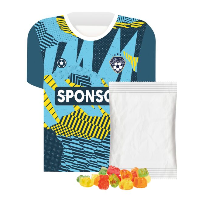 Streuartikel Trikot Box S – schokolade – mit individueller Banderole 1 Stück für den Einsatz auf Messen und Events an potenzielle Kunden