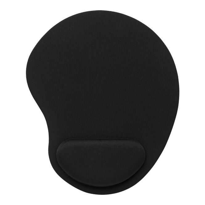 Werbeartikel Mousepad Odin – schwarz – mit Logo bedruckt mit Handgelenkstütze für die Büroausstattung