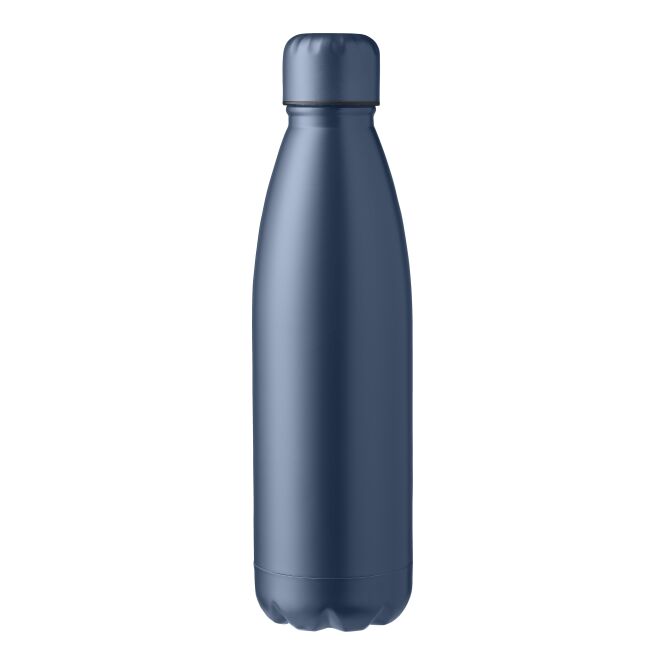 Werbeartikel Edelstahlflasche Makayla – blau – mit Logodruck 750 ml Einwandig robust als Giveaway für Outdoor-Events