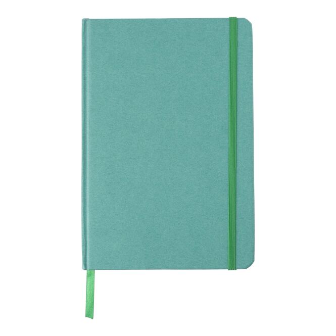 Firmengeschenk Notizbuch Evangeline – grün – mit individuellem Werbedruck A5 160 Seiten nachhaltiges Journal für CSR-Promotions