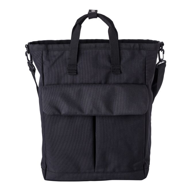 Kundengeschenk Laptoptasche Dean – schwarz – mit Logo bedruckt für 15 Zoll Notebooks für das Mitarbeiter-Onboarding