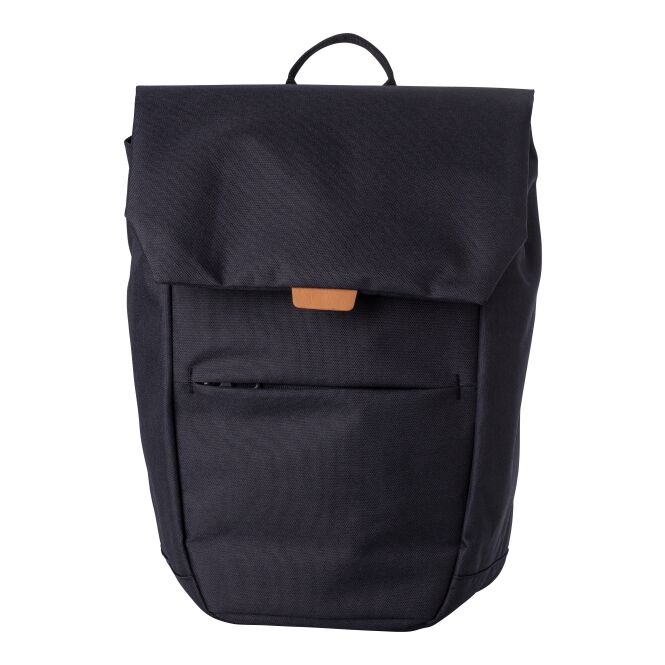 Mitarbeitergeschenk Laptoptasche Apollo – schwarz – mit Logo bedruckt für 15 Zoll Notebooks für das Homeoffice
