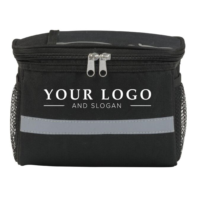 Messe-Werbemittel Fahrradlenker-Kühltasche Outdoor – schwarz – mit Werbedruck 600D Polyester mit RV für Outdoor-Promotions
