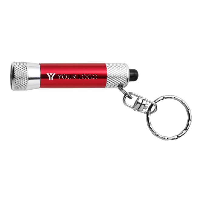 Werbeartikel Taschenlampe Primus – kobaltblau – mit Lasergravur Aluminium-Gehäuse inkl. Schlüsselring für unterwegs