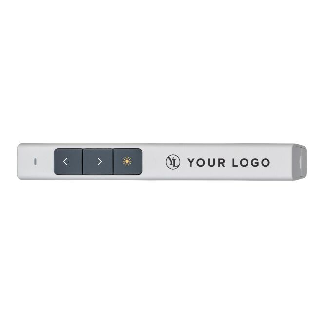Mitarbeitergeschenk Laserpointer Presenter – schwarz – mit Logo bedruckt für die Büroausstattung und professionelle Präsentationen