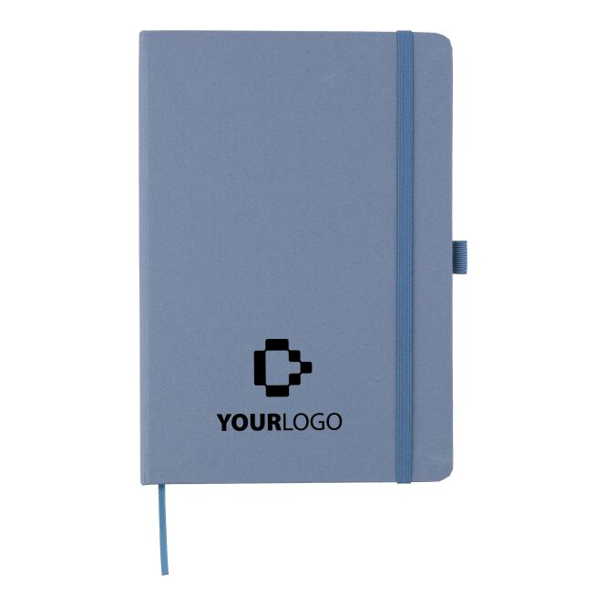Firmengeschenk Notizbuch Gertrud A5 – hellgrün – mit individuellem Werbedruck, 80 Seiten, 70g/m² Favini-Papier, nachhaltiges Journal