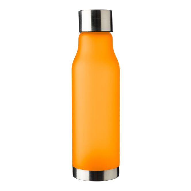 Sport-Werbemittel Trinkflasche Ruth – orange – mit Logo bedruckt 600 ml rPET nachhaltig für Sportevents & Turniere