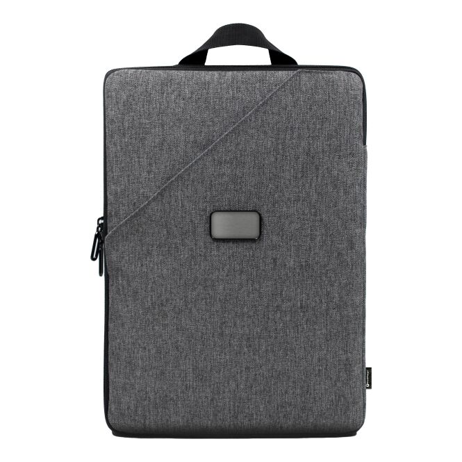 Mitarbeitergeschenk BrandCharger Specter Go Laptoptasche – grau – mit Logo bedruckt für 16 Zoll Notebooks für das Homeoffice