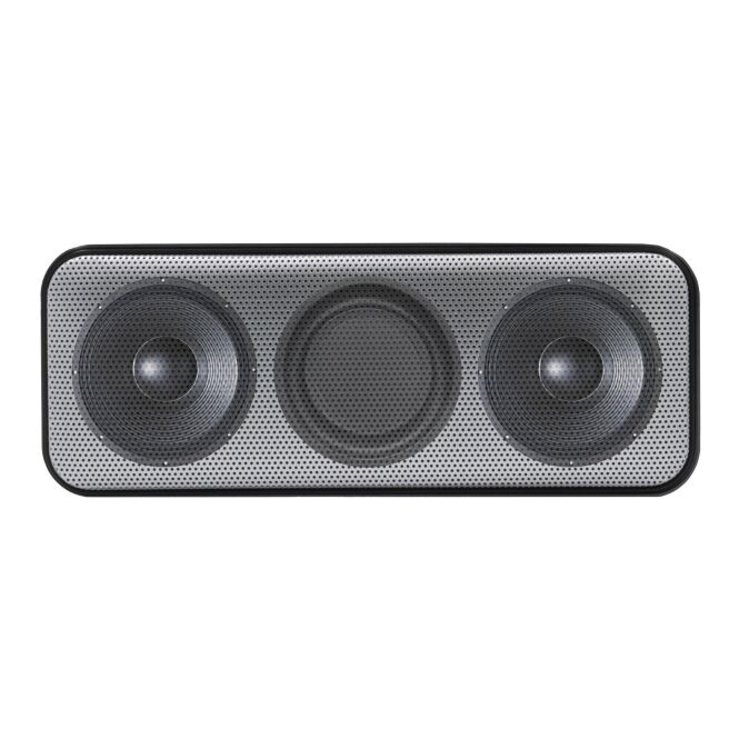 Kundengeschenk Bluetooth Lautsprecher BrandCharger Nano Pro – schwarz/silber – lasergraviert 10W TWS für das Homeoffice