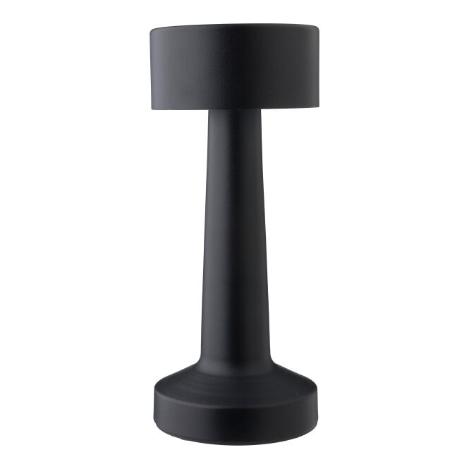 Firmengeschenk Tischlampe Fiorella – schwarz – mit edler Gravur, 24 LEDs, 800 mAh Akku, moderne Akkuleuchte für den Schreibtisch