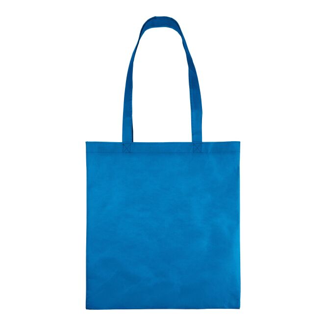 Firmengeschenk Einkaufstasche Vian – hellblau – mit Logo bedruckt, 80g/m² rPET, 11l Volumen, 7kg Traglast, nachhaltige Tragetasche