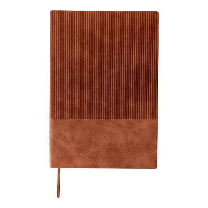 Firmengeschenk Notizbuch Elian – braun – mit individuellem Werbedruck 100 linierten Seiten 80g/m2 nachhaltiges Journal für CSR