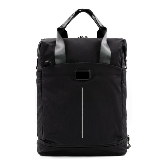 Firmengeschenk Tragetasche BrandCharger Hauler – schwarz – mit Logodruck 100% recyceltes Nylon 23l nachhaltige Business-Weekender