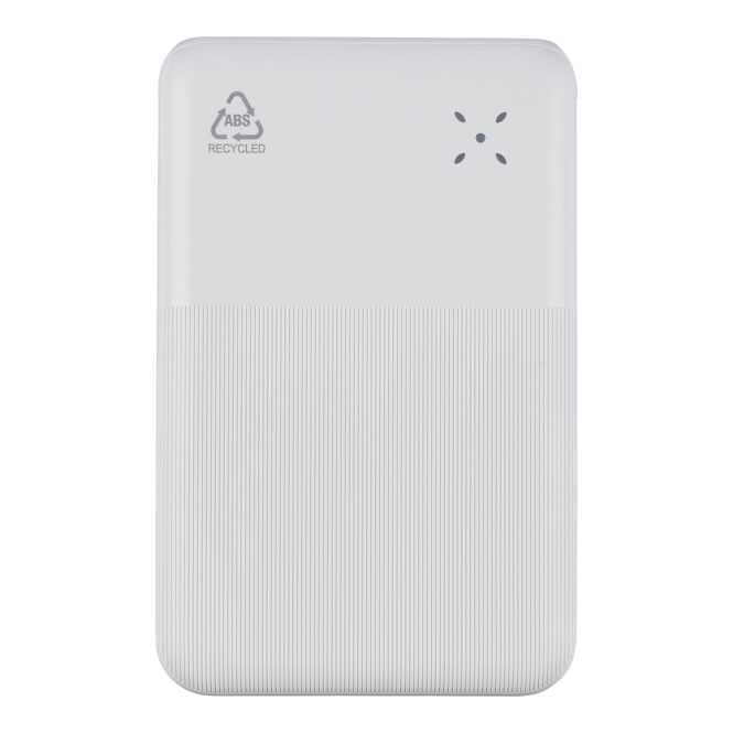 Werbeartikel Powerbank Rayen – weiss – mit Logo bedruckt 20.000 mAh 22,5W Schnellladefunktion nachhaltig für das Mitarbeiter-Onboarding