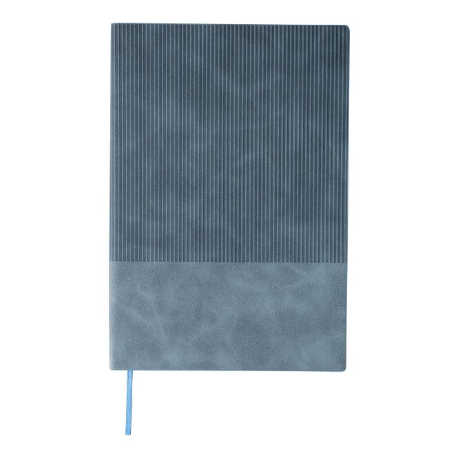 Firmengeschenk Notizbuch Elian – hellblau – mit individuellem Werbedruck, A5, 100 S. 80g FSC-Papier, nachhaltiges Journal
