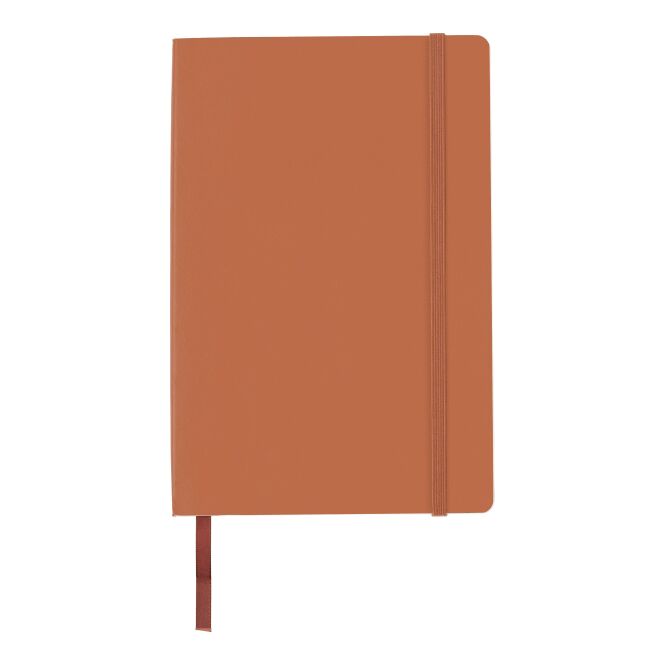 Mitarbeitergeschenk Notizbuch Mireia – braun – mit individuellem Werbedruck DIN A5 80 Blatt FSC-zertifiziertes nachhaltiges Journal
