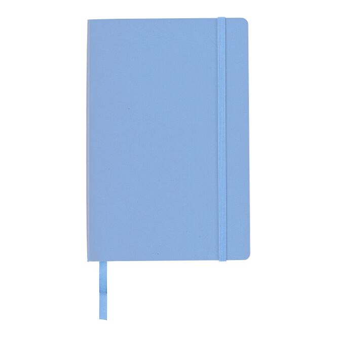 Mitarbeitergeschenk Notizbuch Mireia – hellblau – mit individuellem Werbedruck, A5, 80 Blatt, FSC®-Papier, nachhaltiges Journal
