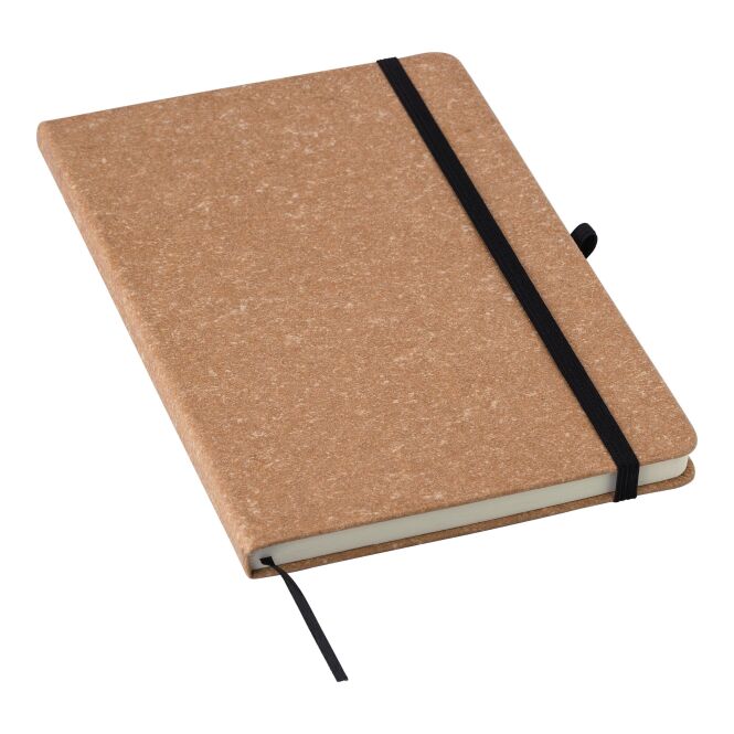 Mitarbeitergeschenk Notizbuch Gianna A5 – schwarz – mit Werbedruck 200 liniertes FSC-Papier 70g nachhaltiges Journal für CSR-Promotions