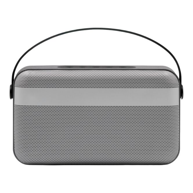 Kundengeschenk Bluetooth Lautsprecher BrandCharger Nano Beast – schwarz – mit Logo bedruckt 16W TWS für das Mitarbeiter-Onboarding