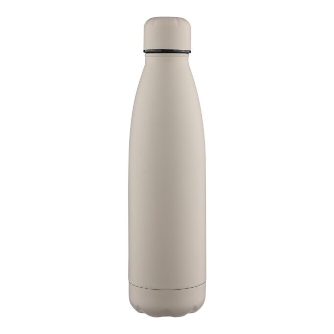 Firmengeschenk Trinkflasche Sunny – beige – mit Lasergravur 500ml Edelstahl 304 doppelwandig isoliertes nachhaltiges Mehrweggefäß
