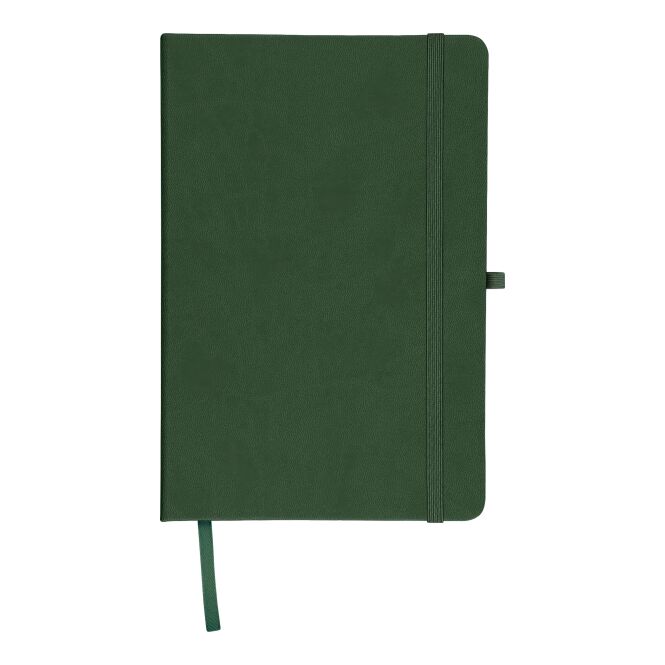 Mitarbeitergeschenk Notizbuch Bloom A5 – grün – mit Lasergravur, 80 linierte Seiten, FSC-zertifiziertes Papier, nachhaltiges Journal