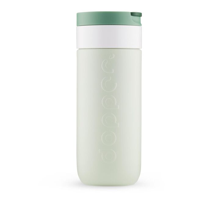 Werbeartikel Kaffee to go Becher Dopper Reisebecher – waldgrün – mit Logo bedruckt 400 ml nachhaltig für das Büro