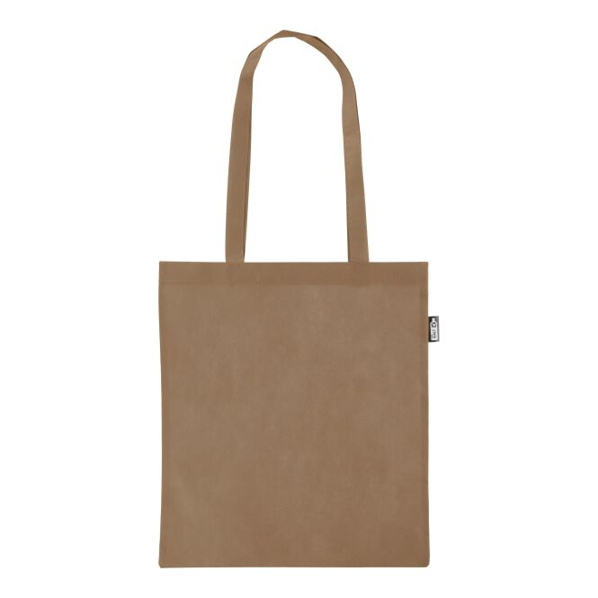 Werbeartikel Einkaufstasche Vian – braun – mit Logodruck 100% recyceltes 80g/m2 PP-Vlies 11l Kapazität nachhaltiger Shopper für CSR
