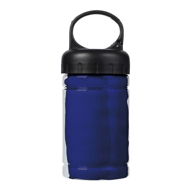 Werbeartikel Kühlhandtuch Tempa 90x30cm – kobaltblau – mit Logo bedruckt für Outdoor-Events